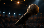 Microphone on stage