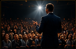 Speaker presenting to an audience