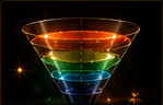 Colorful marketing funnel
